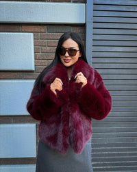 Casaco Lazarelle Sabrina com Textura Felpuda e Gola Ampla