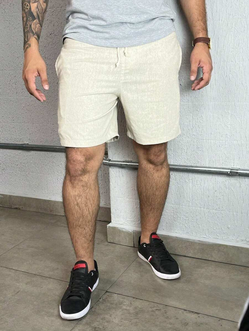 Bermuda Linho Masculino Com Cordão