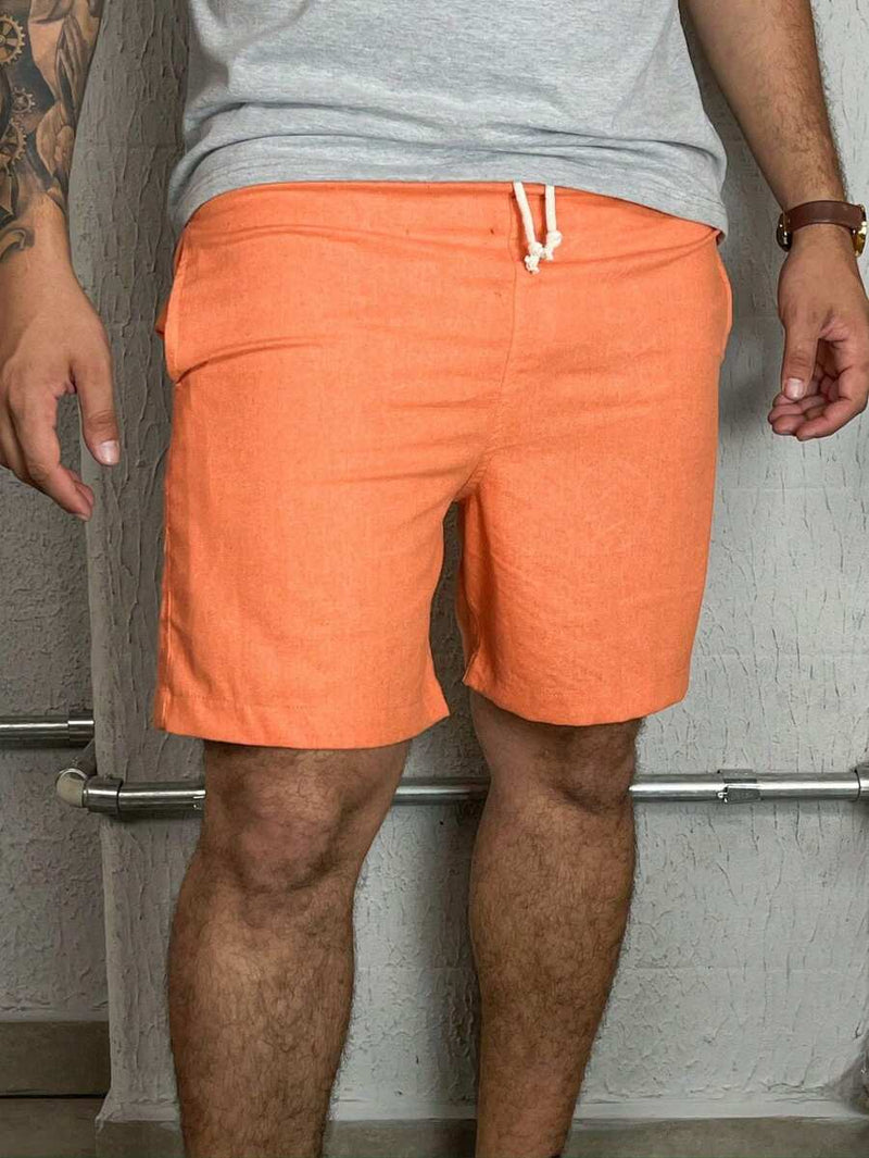 Bermuda Linho Masculino Com Cordão