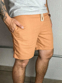Bermuda Linho Masculino Com Cordão