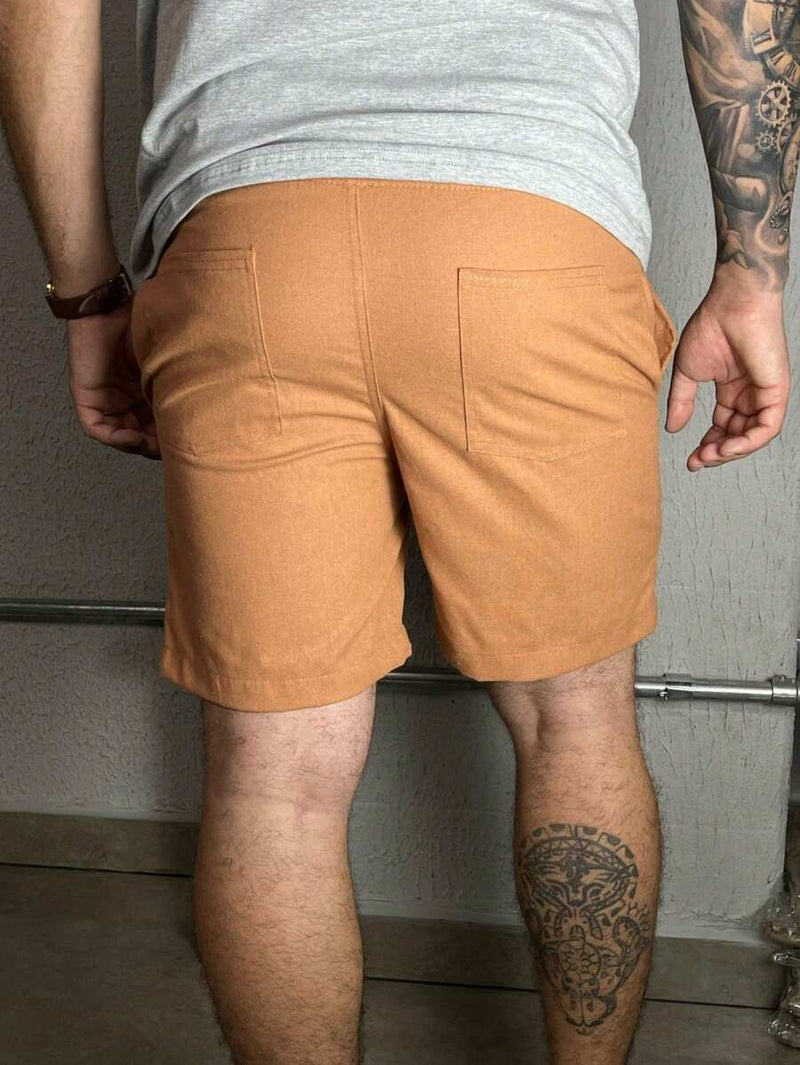 Bermuda Linho Masculino Com Cordão