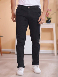 Calça Sarja Bolso Embutido Bolso Faca Sport Fino Social Masculino com Lycra Alta Durabilidade e Conforto