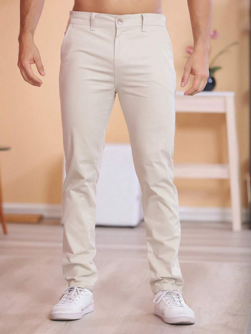 Calça Sarja Bolso Embutido Bolso Faca Sport Fino Social Masculino com Lycra Alta Durabilidade e Conforto