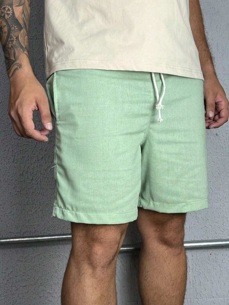 Bermuda Linho Masculino Com Cordão