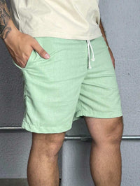 Bermuda Linho Masculino Com Cordão