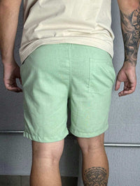 Bermuda Linho Masculino Com Cordão