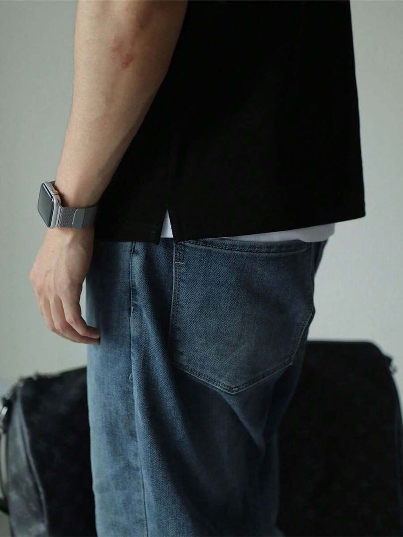 Camisa POLO Básica de Verão com Gola Clássica e Manga Curta Confortável e Respirável