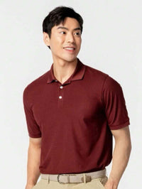 Camisa POLO Básica de Verão com Gola Clássica e Manga Curta Confortável e Respirável