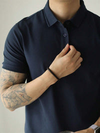 Camisa POLO Básica de Verão com Gola Clássica e Manga Curta Confortável e Respirável