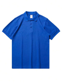 Camisa POLO Básica de Verão com Gola Clássica e Manga Curta Confortável e Respirável