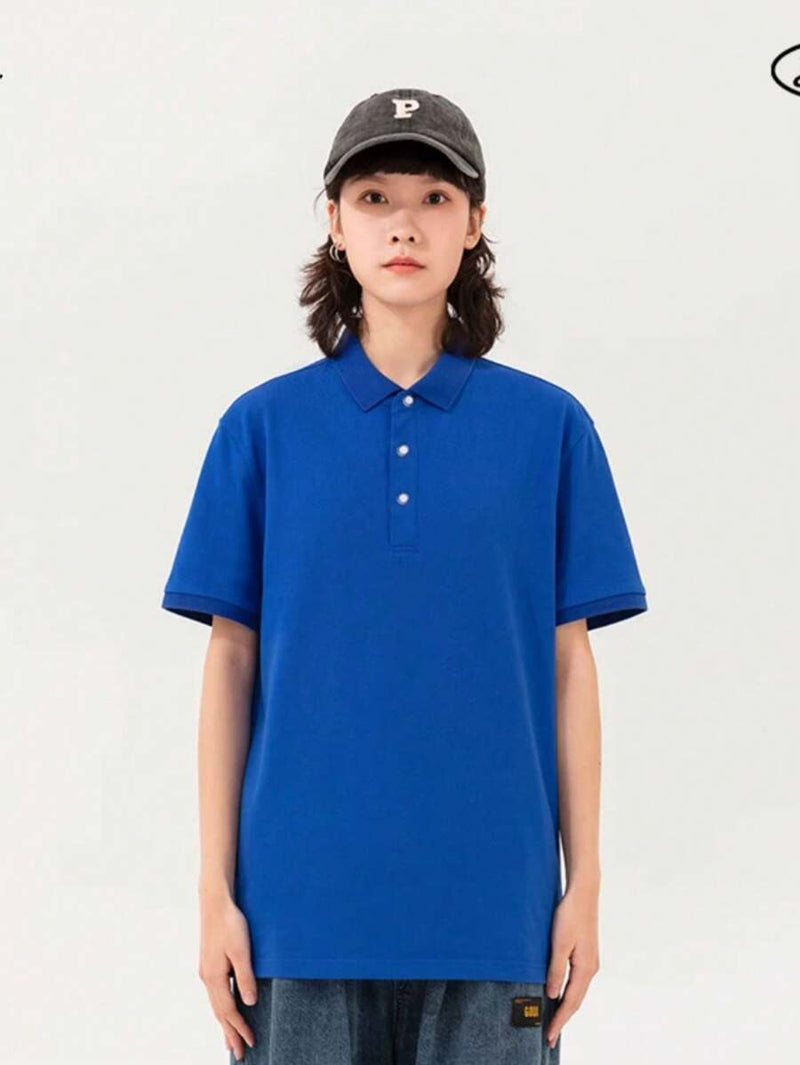 Camisa POLO Básica de Verão com Gola Clássica e Manga Curta Confortável e Respirável
