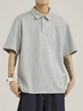 Camisa POLO Básica de Verão com Gola Clássica e Manga Curta Confortável e Respirável