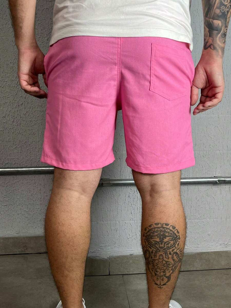 Bermuda Linho Masculino Com Cordão