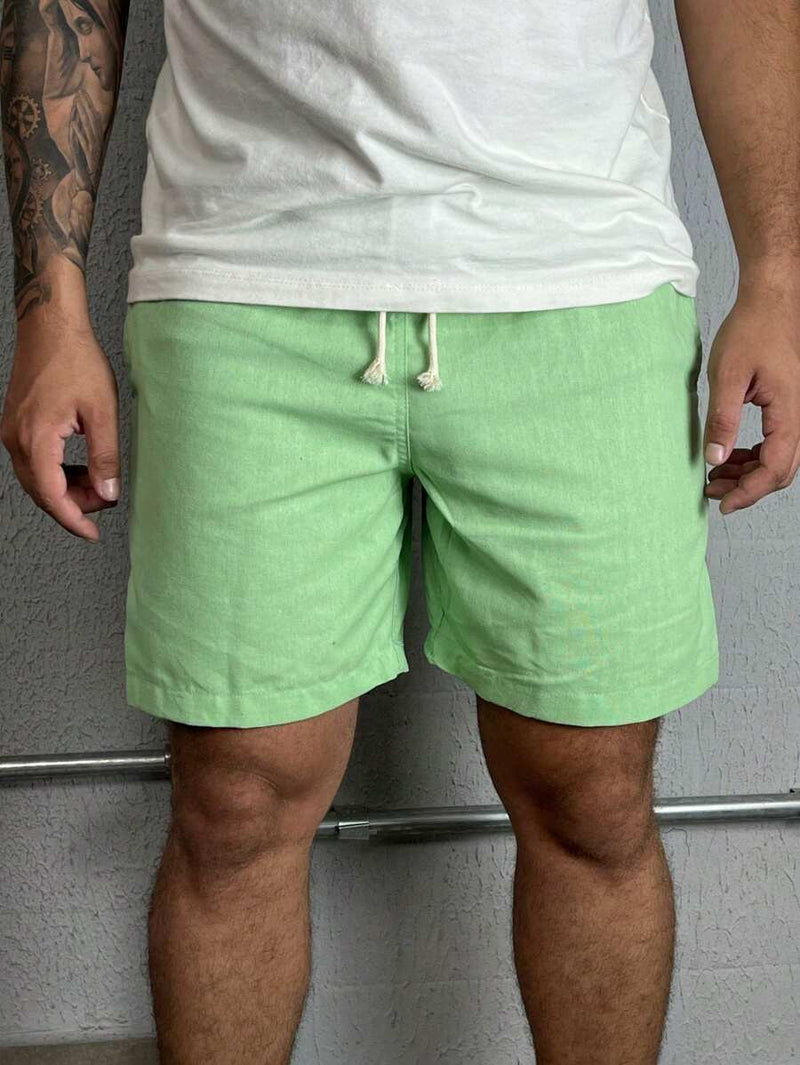 Bermuda Linho Masculino Com Cordão