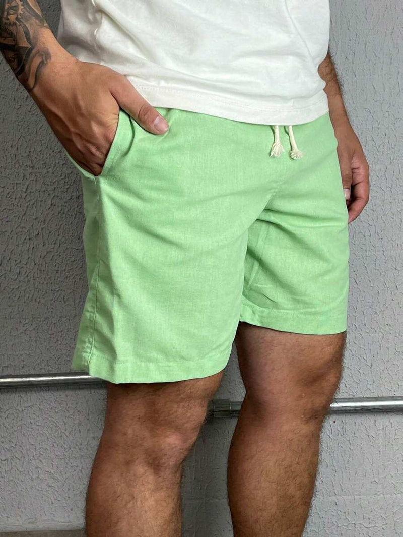 Bermuda Linho Masculino Com Cordão