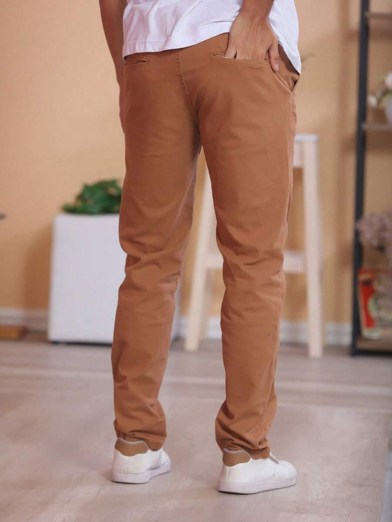 Calça Sarja Bolso Embutido Bolso Faca Sport Fino Social Masculino com Lycra Alta Durabilidade e Conforto