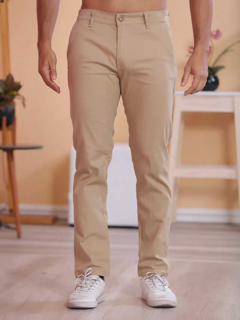 Calça Sarja Bolso Embutido Bolso Faca Sport Fino Social Masculino com Lycra Alta Durabilidade e Conforto