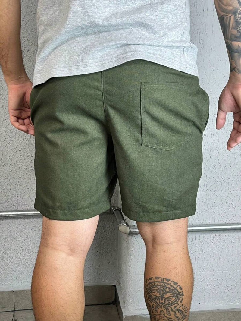 Bermuda Linho Masculino Com Cordão