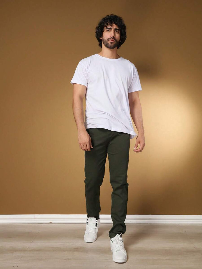 Calça Sarja Bolso Embutido Bolso Faca Sport Fino Social Masculino com Lycra Alta Durabilidade e Conforto