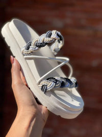 Birken Papate Rasteira Flat Feminina Modelo Luxo Trançadas Trança