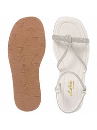 Sandália Feminina Flatform Tira com Brilho Strass Confortável Casual Promoção