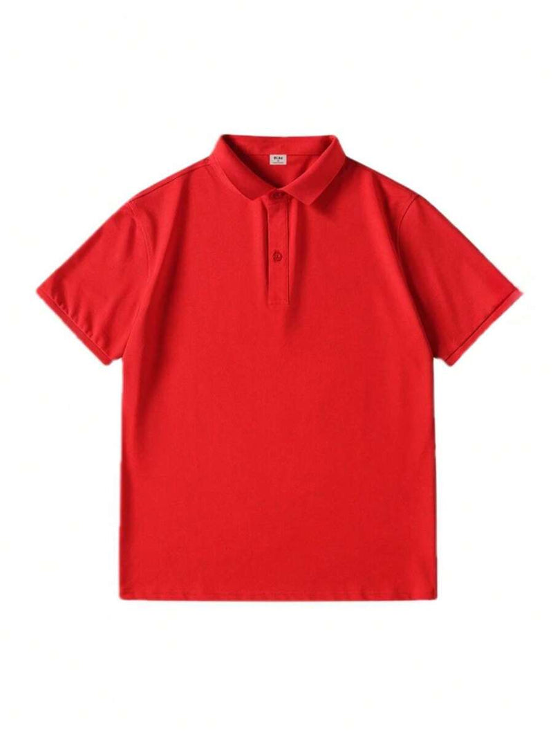 Camisa POLO Básica de Verão com Gola Clássica e Manga Curta Confortável e Respirável