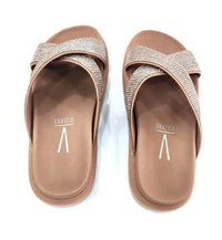 Papete Vizzano Sandália rasteira Nude Strass Cristal - Lançamento 6459.122