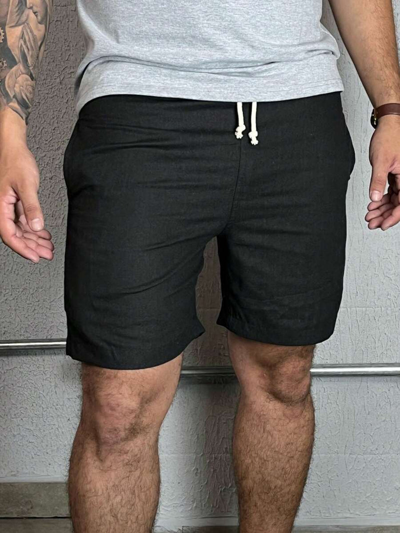 Bermuda Linho Masculino Com Cordão