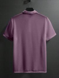 Manfinity Homme Camisa Polo Casual Masculina Sólida e Texturizada para o Verão, para Golfe