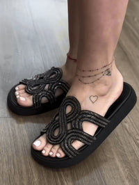 Sandália Feminina Moleca Original Com Glitter