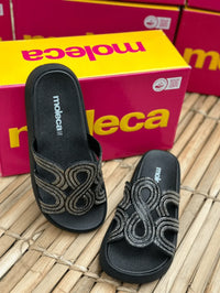 Sandália Feminina Moleca Original Com Glitter