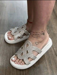 Sandália Feminina Moleca Original Com Glitter