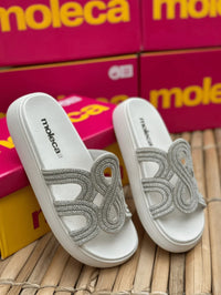 Sandália Feminina Moleca Original Com Glitter