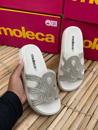 Sandália Feminina Moleca Original Com Glitter