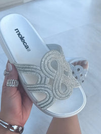 Sandália Feminina Moleca Original Com Glitter