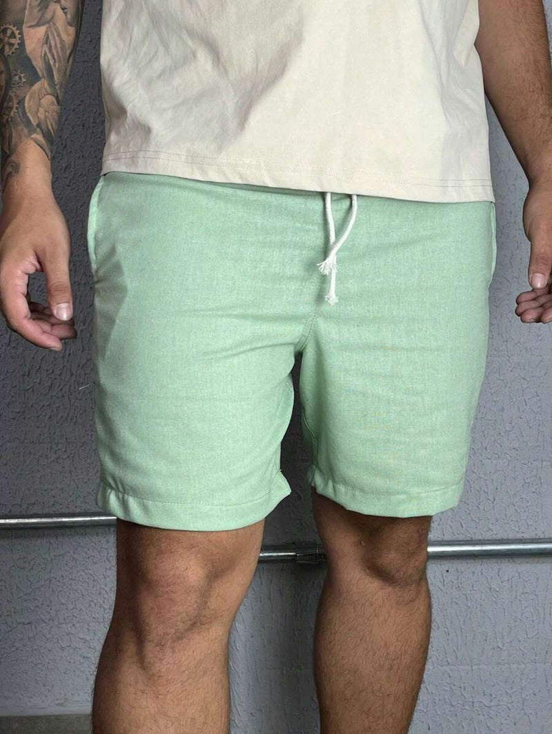Bermuda Linho Masculino Com Cordão