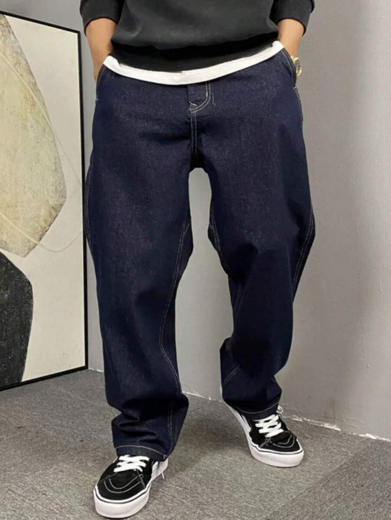 Calça Jeans Baggy Calça Balão Larga Corte Reto Carpenter UNISEX