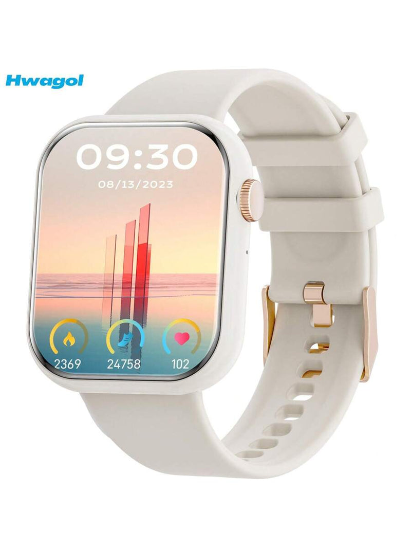 Hwagol Relógio Inteligente Atualizado 2025 (Atender/Fazer Chamadas), Tela de 1,85 Polegadas, Capacidade de Bateria de 230mAh, Relógio Inteligente Adequado para Homens e Mulheres, Rastreador de Fitness, Vários Modos Esportivos, Contador de Passos e Caloria