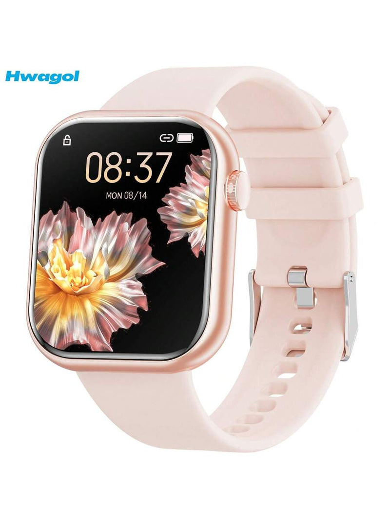 Hwagol Relógio Inteligente Atualizado 2025 (Atender/Fazer Chamadas), Tela de 1,85 Polegadas, Capacidade de Bateria de 230mAh, Relógio Inteligente Adequado para Homens e Mulheres, Rastreador de Fitness, Vários Modos Esportivos, Contador de Passos e Caloria