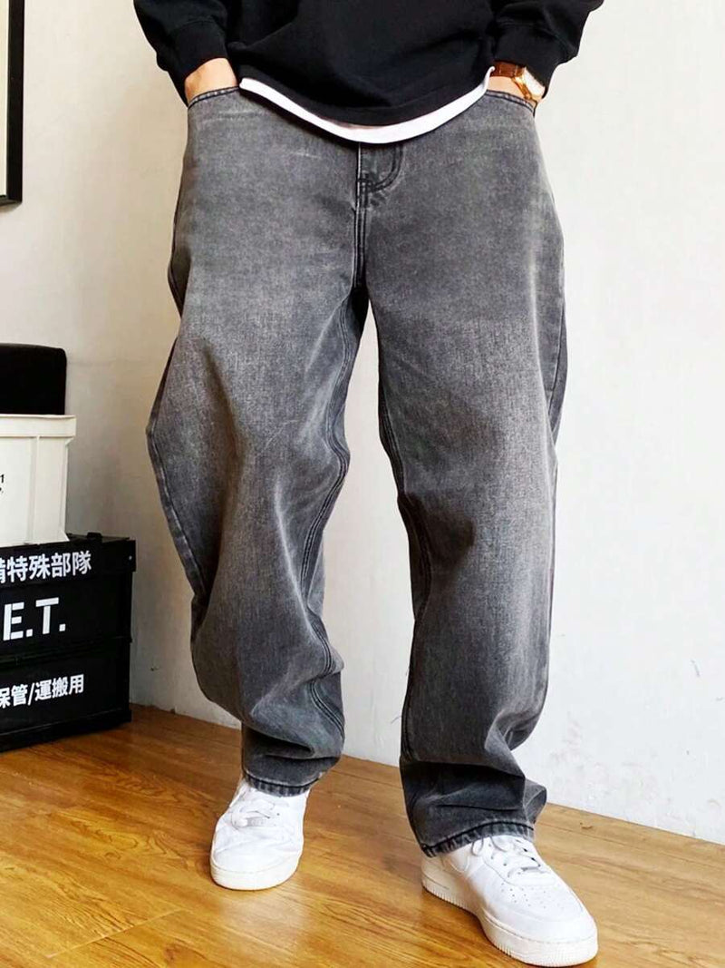 Calça Jeans Baggy Calça Balão Larga Corte Reto Carpenter UNISEX