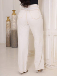 Calça Jeans Feminina Pantalona Wide Leg 100% Jeans Boca Larga Gaven Tecido Grosso Premium Boca de Sino