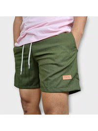 Kit 3 Shorts De Linho Premium Shorts Mauricinho Masculino Casual Basico Confortavel Detalhe Etiqueta De Couro