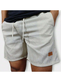Kit 3 Shorts De Linho Premium Shorts Mauricinho Masculino Casual Basico Confortavel Detalhe Etiqueta De Couro