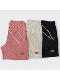 Kit 3 Shorts De Linho Premium Shorts Mauricinho Masculino Casual Basico Confortavel Detalhe Etiqueta De Couro
