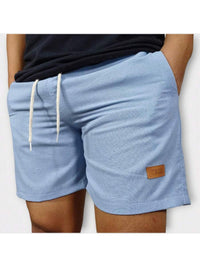 Kit 3 Shorts De Linho Premium Shorts Mauricinho Masculino Casual Basico Confortavel Detalhe Etiqueta De Couro