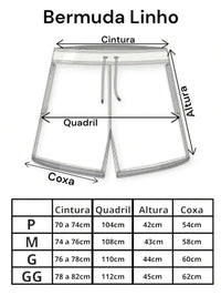 Kit 3 Shorts De Linho Premium Shorts Mauricinho Masculino Casual Basico Confortavel Detalhe Etiqueta De Couro