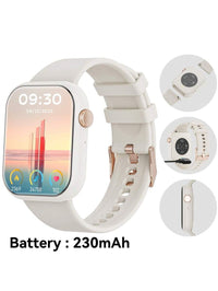 Hwagol Relógio Inteligente Atualizado 2025 (Atender/Fazer Chamadas), Tela de 1,85 Polegadas, Capacidade de Bateria de 230mAh, Relógio Inteligente Adequado para Homens e Mulheres, Rastreador de Fitness, Vários Modos Esportivos, Contador de Passos e Caloria