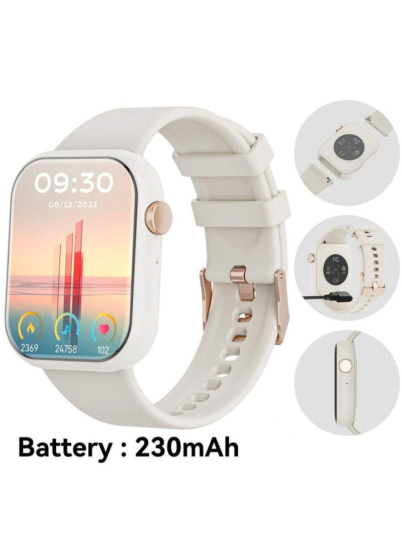 Hwagol Relógio Inteligente Atualizado 2025 (Atender/Fazer Chamadas), Tela de 1,85 Polegadas, Capacidade de Bateria de 230mAh, Relógio Inteligente Adequado para Homens e Mulheres, Rastreador de Fitness, Vários Modos Esportivos, Contador de Passos e Caloria