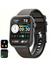 Hwagol Relógio Inteligente Atualizado 2025 (Atender/Fazer Chamadas), Tela de 1,85 Polegadas, Capacidade de Bateria de 230mAh, Relógio Inteligente Adequado para Homens e Mulheres, Rastreador de Fitness, Vários Modos Esportivos, Contador de Passos e Caloria