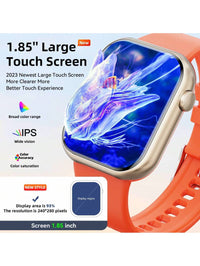 Hwagol Relógio Inteligente Atualizado 2025 (Atender/Fazer Chamadas), Tela de 1,85 Polegadas, Capacidade de Bateria de 230mAh, Relógio Inteligente Adequado para Homens e Mulheres, Rastreador de Fitness, Vários Modos Esportivos, Contador de Passos e Caloria